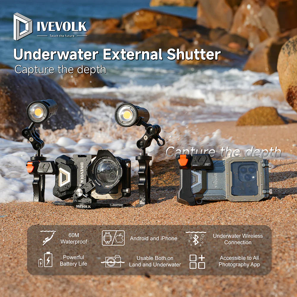 DIVEVOLK Underwater External Shutter for Seatouch 4 Max Series Housing - Image 2