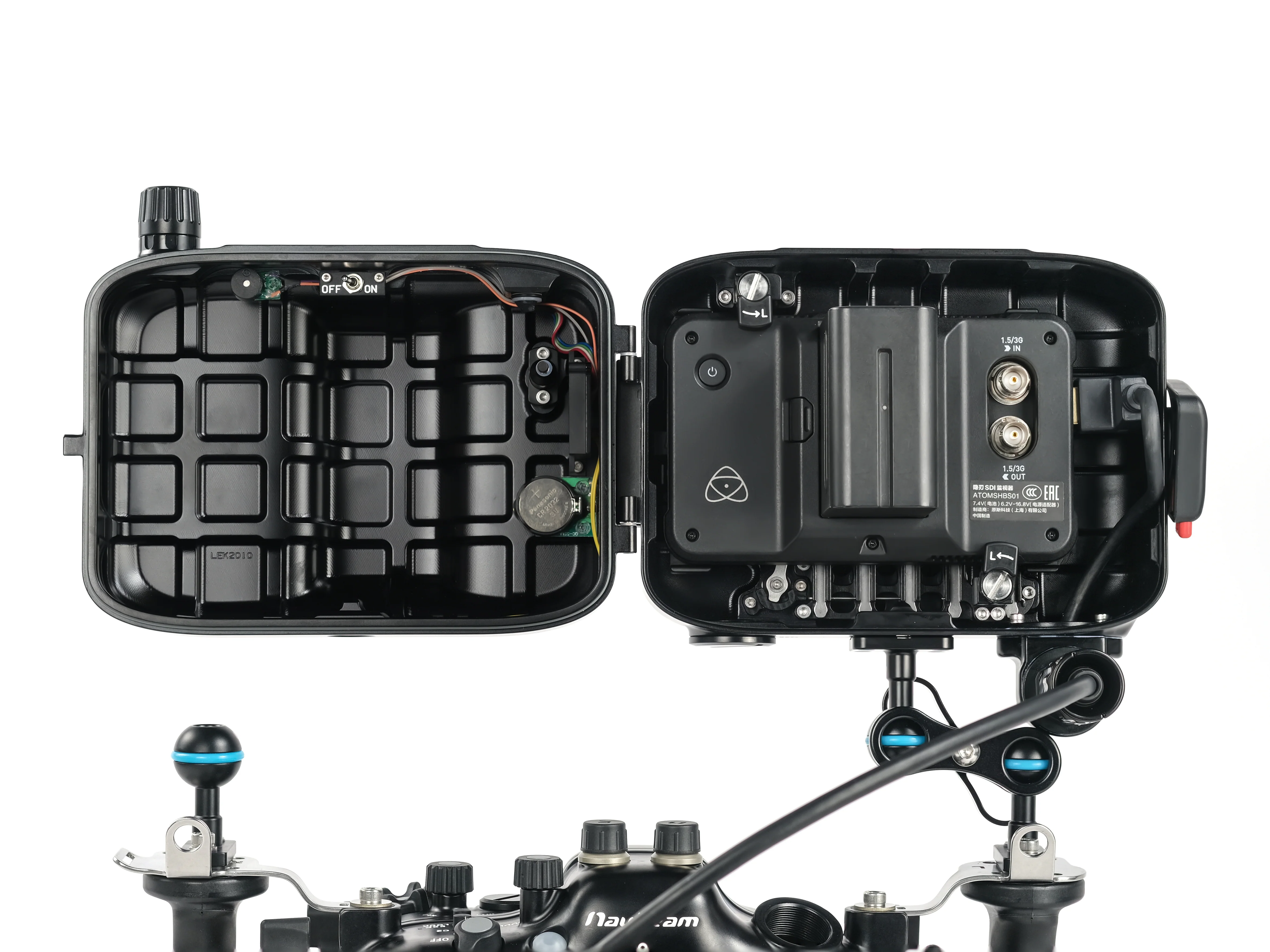 NA-Shinobi-H Underwater Housing for Atomos Shinobi 5.2in 4K HDMI Monitor with HDMI 1.4 input - Image 7