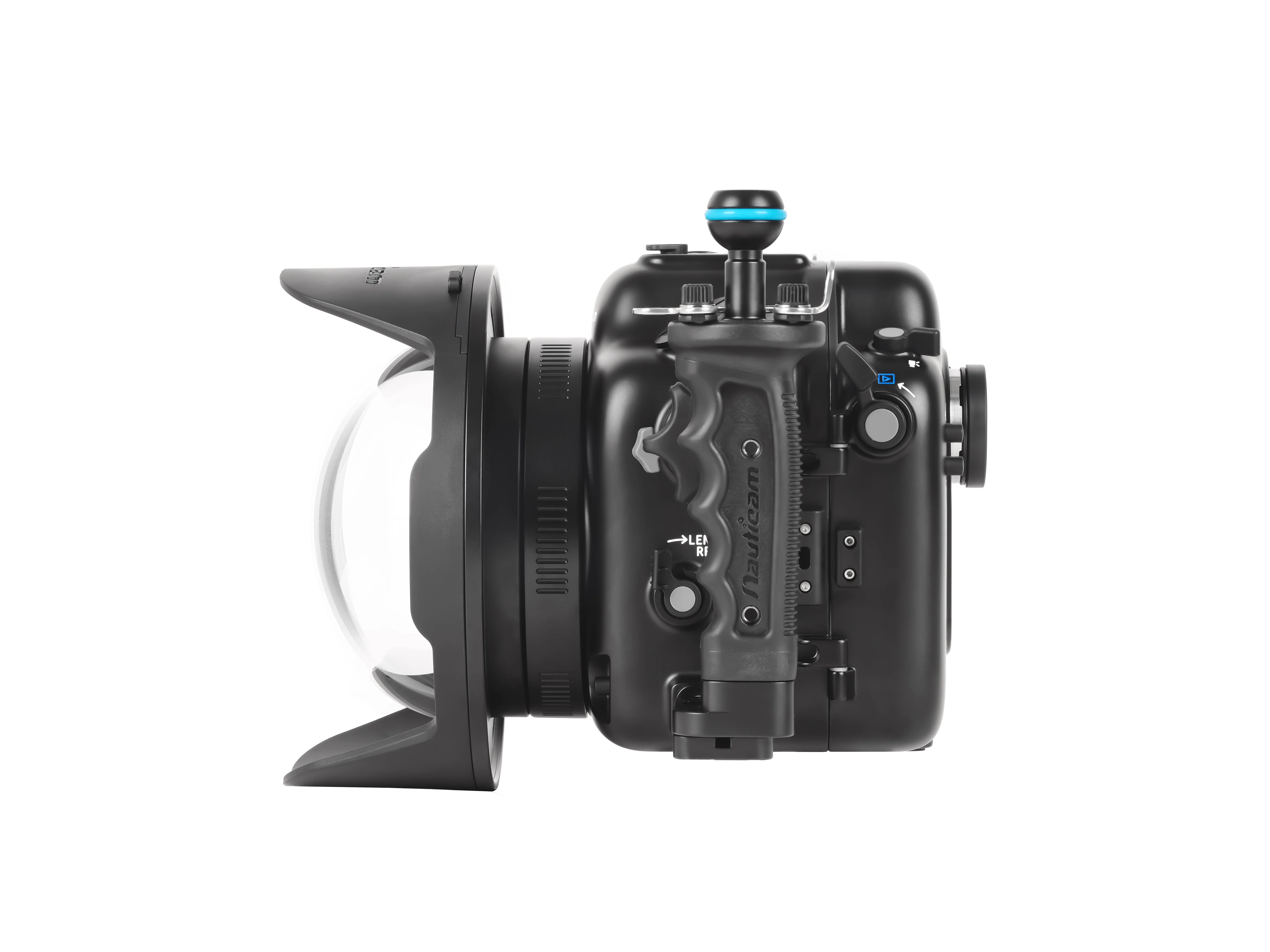 Nauticam N120 140mm optical glass fisheye port with removable shade II - Image 5