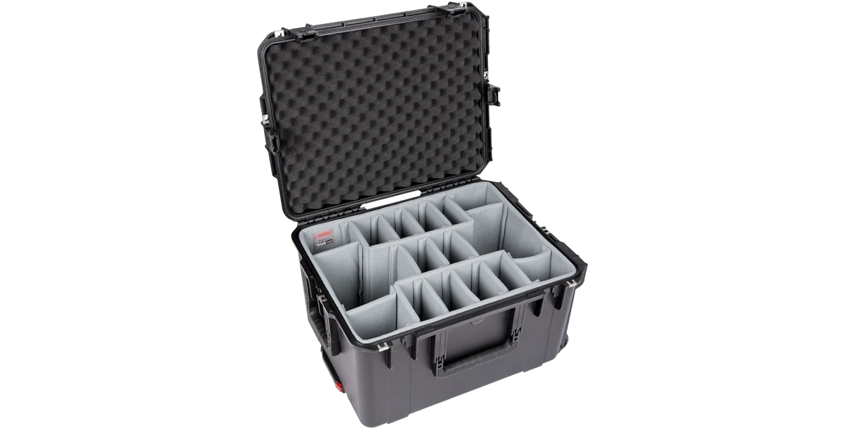 SKB Waterproof Case 22 x 17 x 12, Think Tank Dividers, Wheels, Handle - Image 4