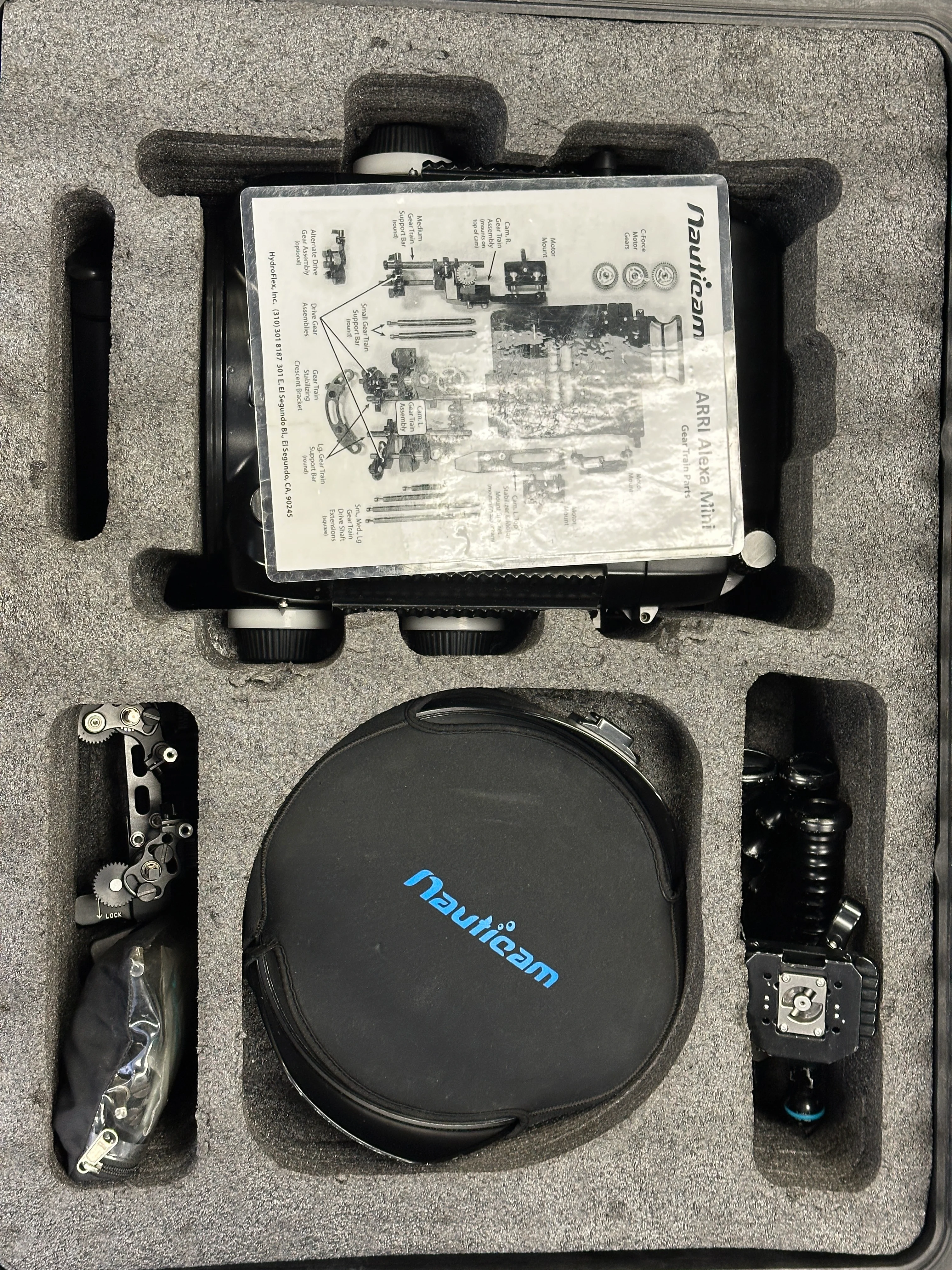 CP.5182 Pre-owned Nauticam Digital Cinema System for ARRI ALEXA Mini Camera ~Includes N200 250mm Optical-Glass Wide-Angle Dome Port, N200 Extension Rings 30, 40 and 50, and Lens Control Drive Shafts - Image 9